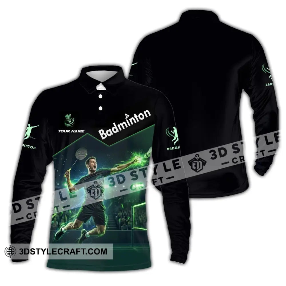 Unisex Shirt - Custom Badminton Shirt - Long Sleeve Polo / S - T-shirt