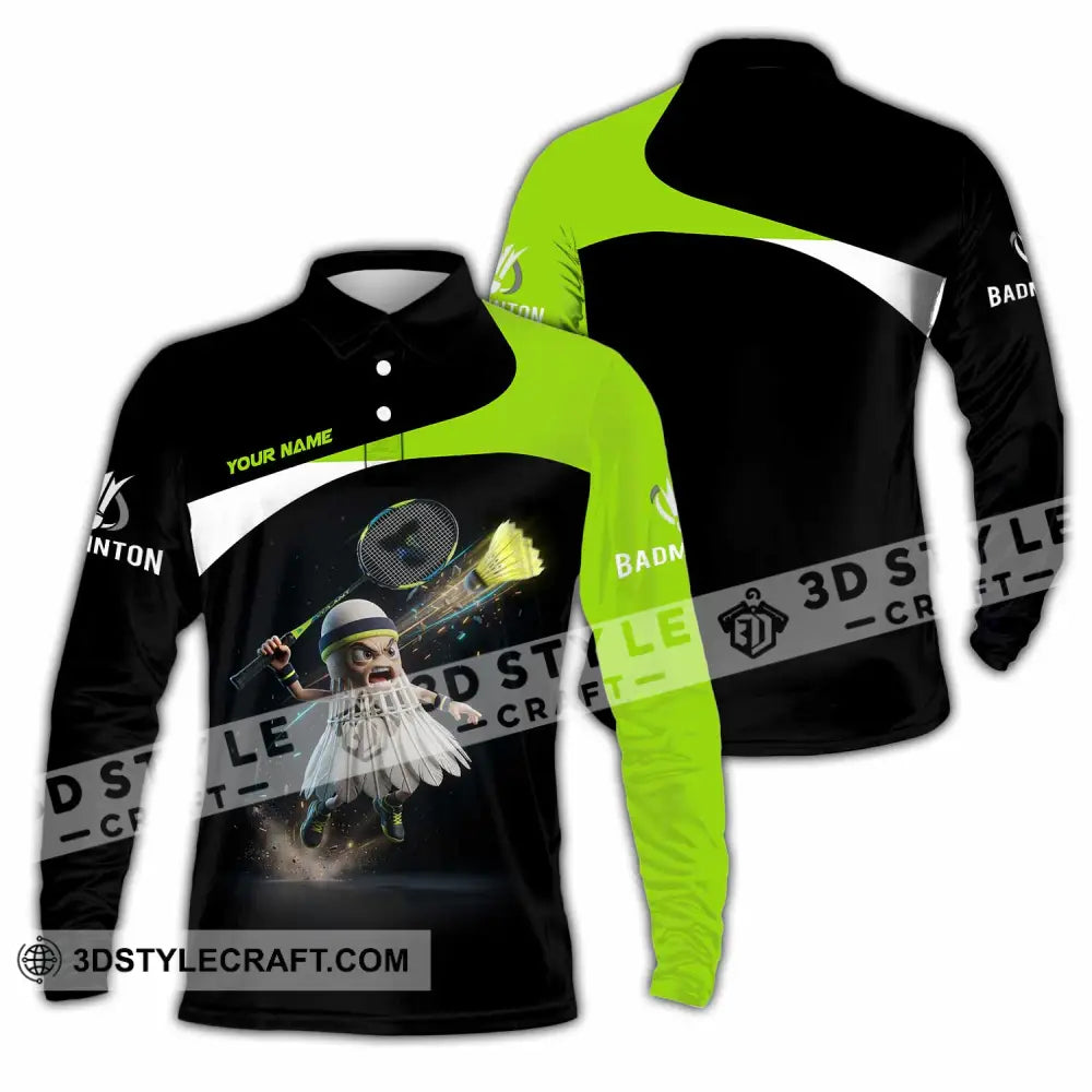 Unisex Shirt - Custom Badminton Shirt - Long Sleeve Polo / S - T-shirt