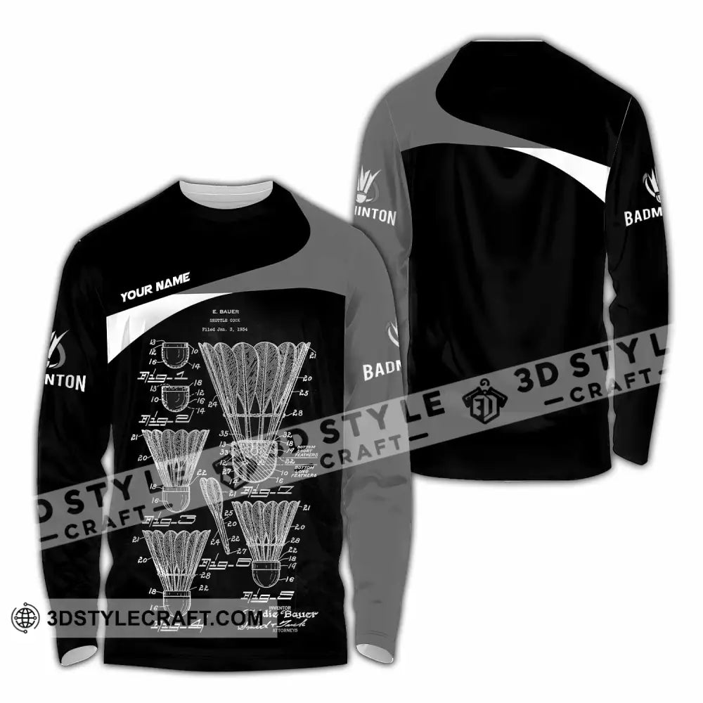 Unisex Shirt - Custom Badminton Shirt - Long Sleeve Shirt / S - T-shirt