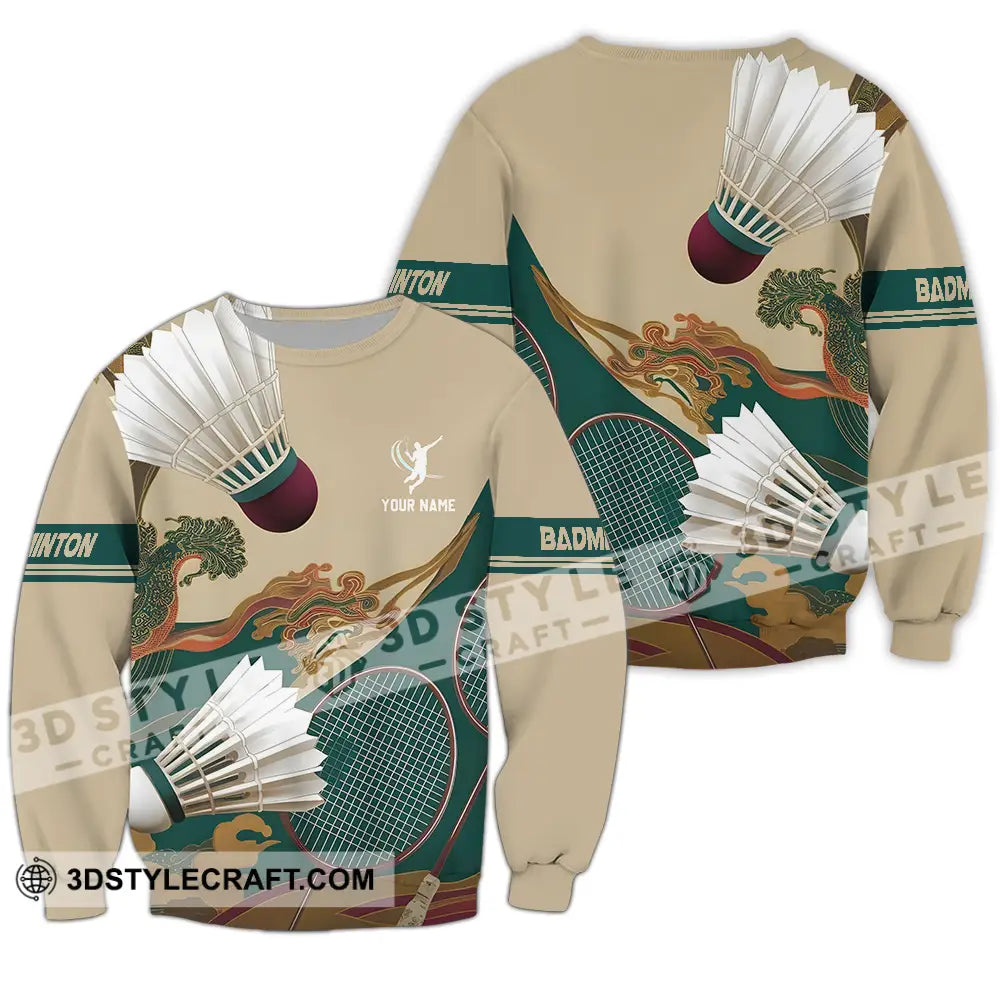 Unisex Shirt Custom Badminton Sport Shirt Long Sleeve / S T shirt