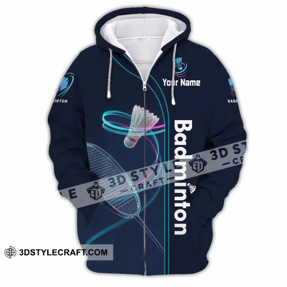 Unisex Shirt - Custom Badminton Shirt - Zipper Hoodie / S - T-shirt