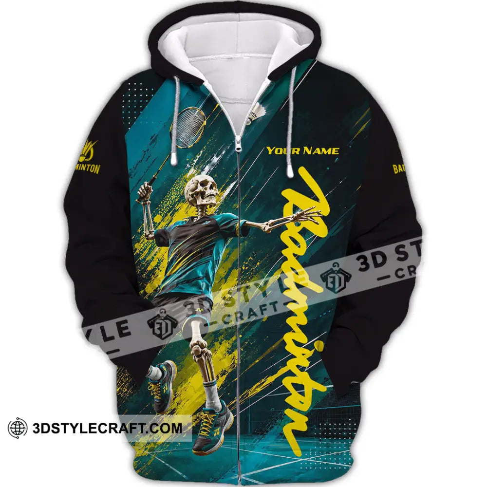 Unisex Shirt - Custom Badminton Shirt - Zipper Hoodie / S - T-shirt