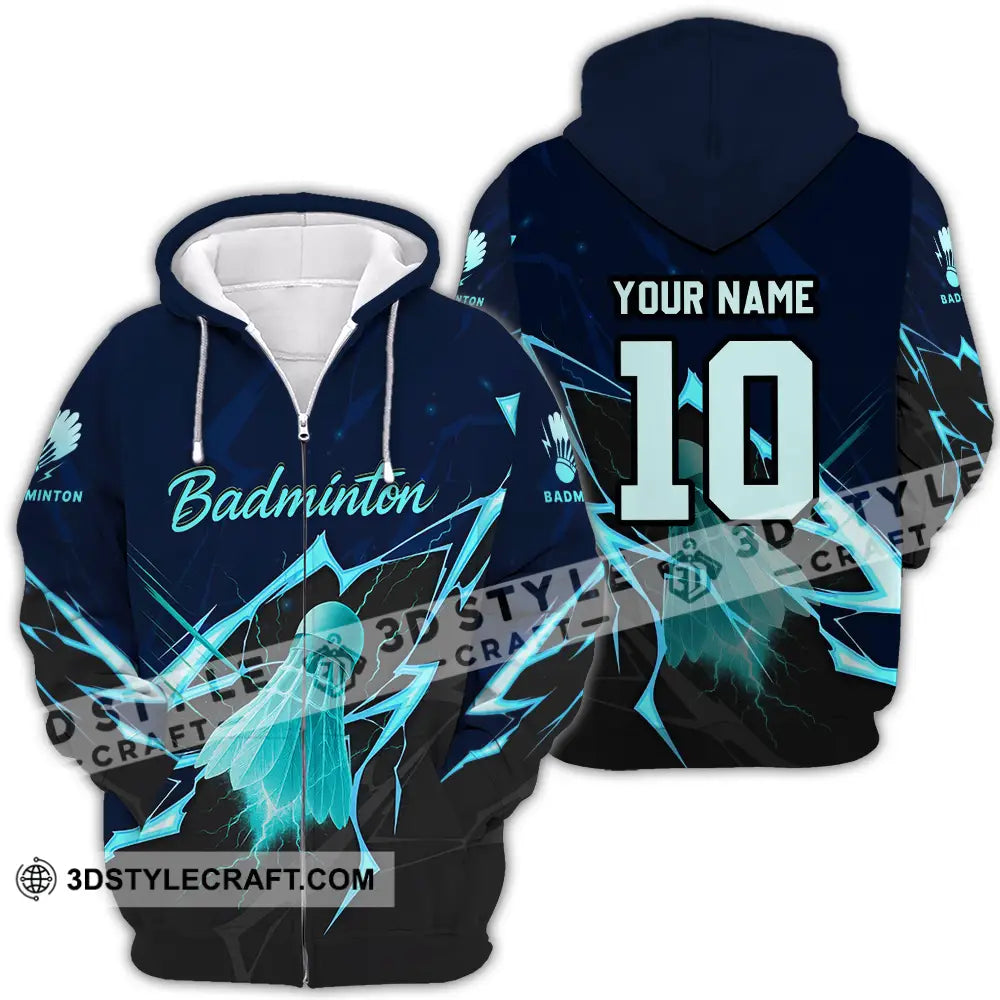 Unisex Shirt - Custom Badminton Shirt Zipper Hoodie / S T-shirt