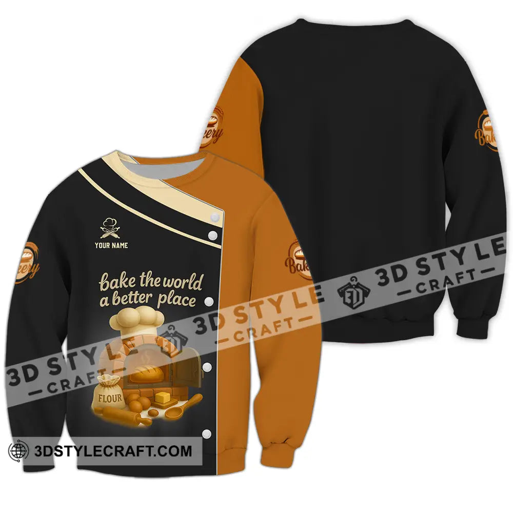 Unisex Shirt Custom Bake The World A Better Place Shirt Long Sleeve / S T shirt