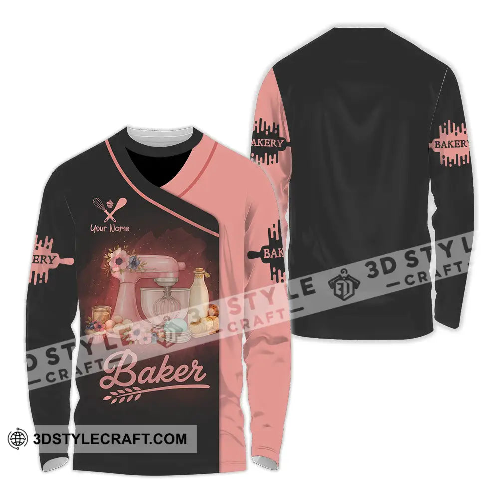 Unisex Shirt - Custom Baker Lover Shirt Long Sleeve Shirt / S T-shirt