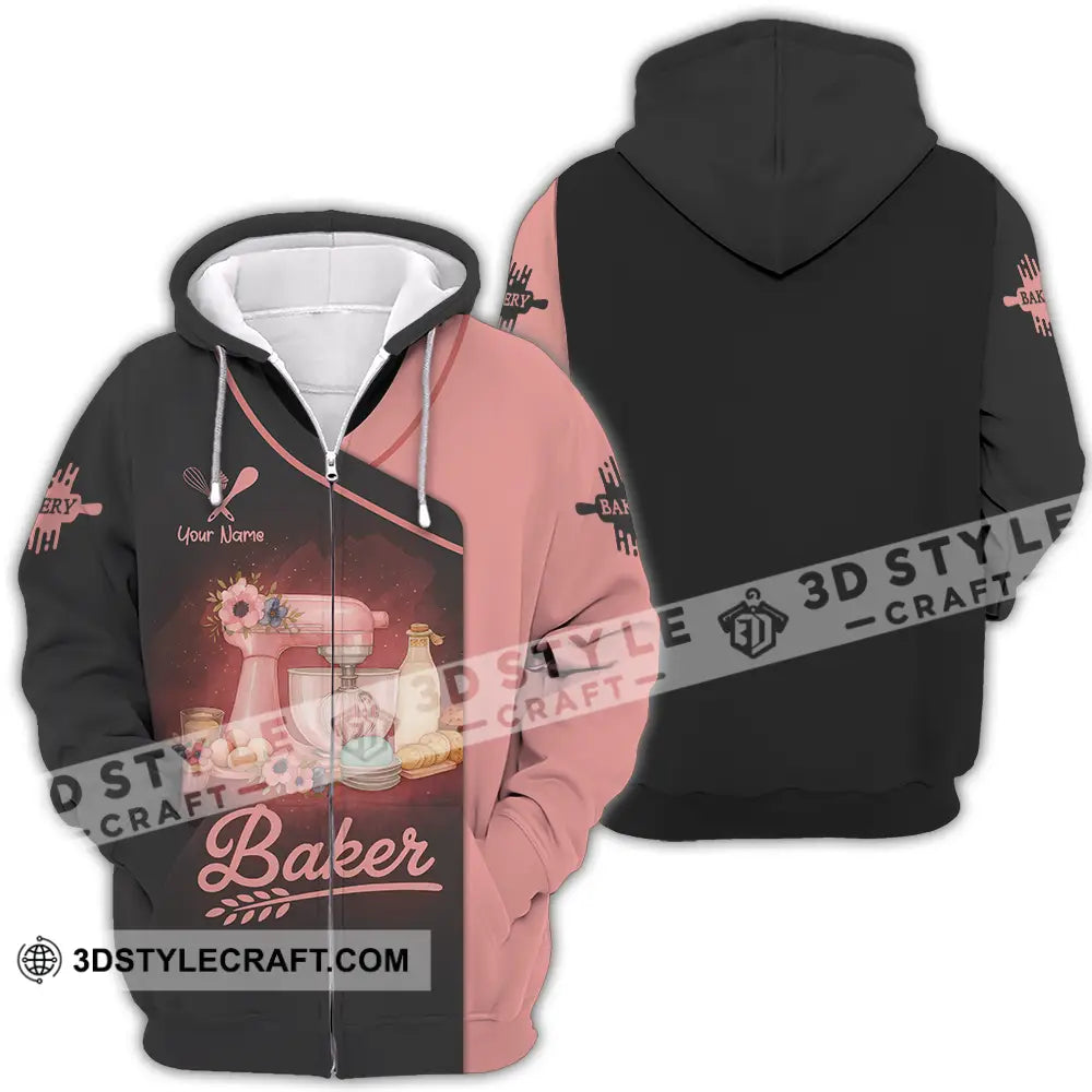 Unisex Shirt - Custom Baker Lover Shirt Zipper Hoodie / S T-shirt