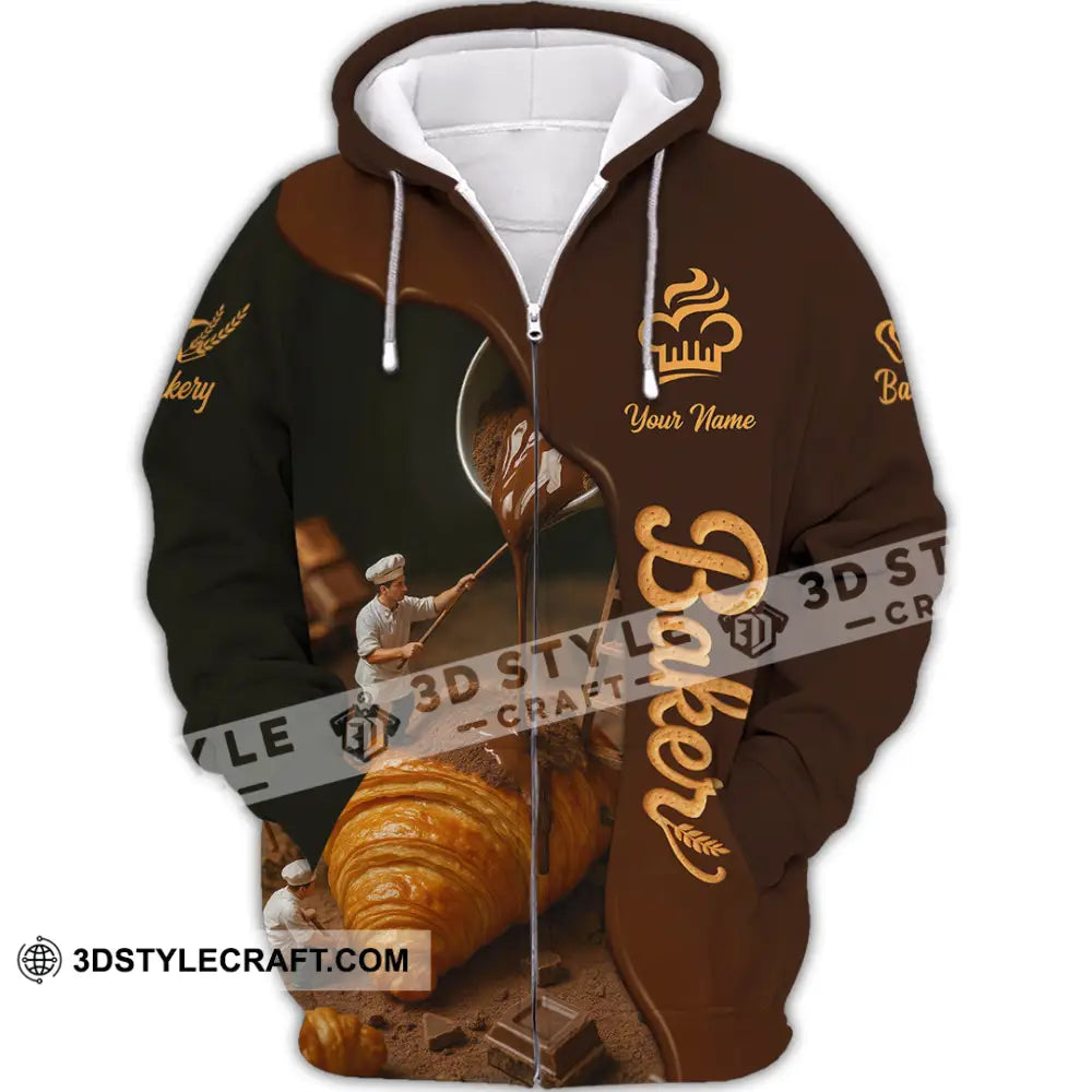 Unisex Shirt - Custom Baker Shirt Zipper Hoodie / S T-shirt