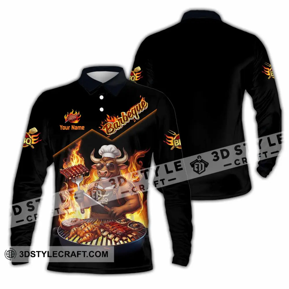 Unisex Shirt - Custom Barbeque Shirt - Long Sleeve Polo / S - T-shirt