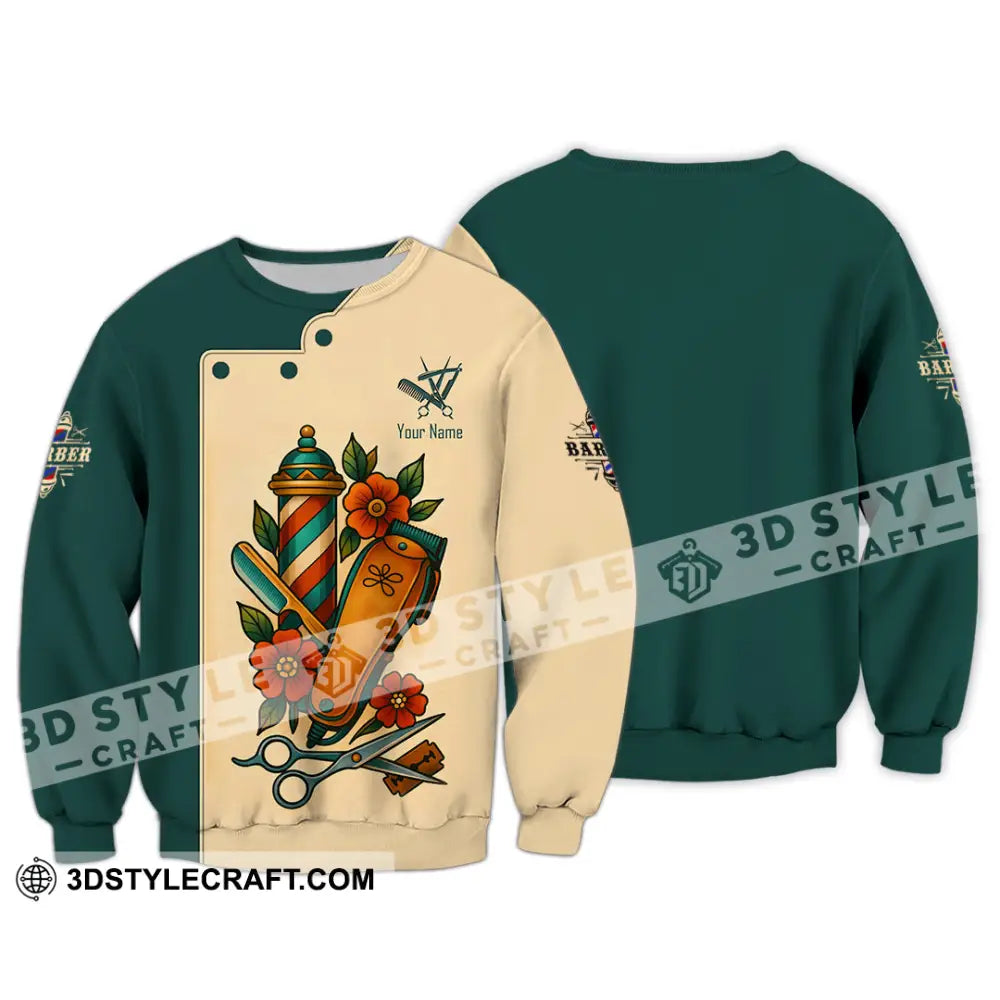 Unisex Shirt Custom Barber Shirt Long Sleeve / S T shirt