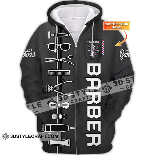 Unisex Shirt, Custom Barber Shirt, Personalized Name Shirt For Hairstylists style option 2