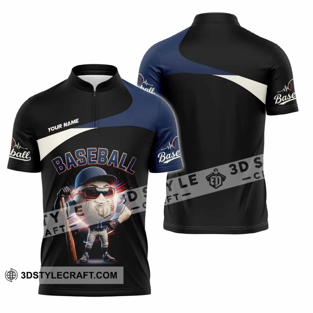 Unisex Shirt - Custom Baseball Shirt - Zipper Polo Shirt / S - T-shirt