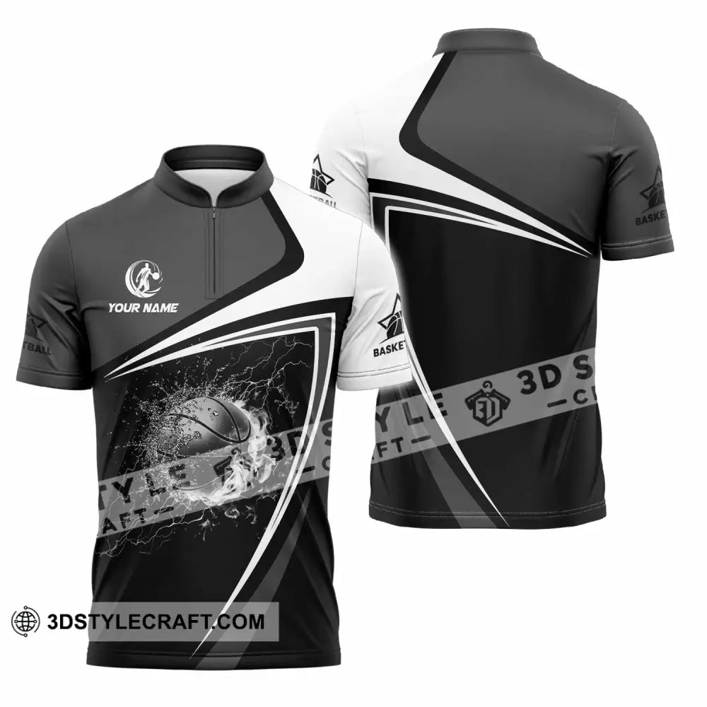Unisex Shirt - Custom Basketball 3D Shirt Zipper Polo Shirt / S T-shirt