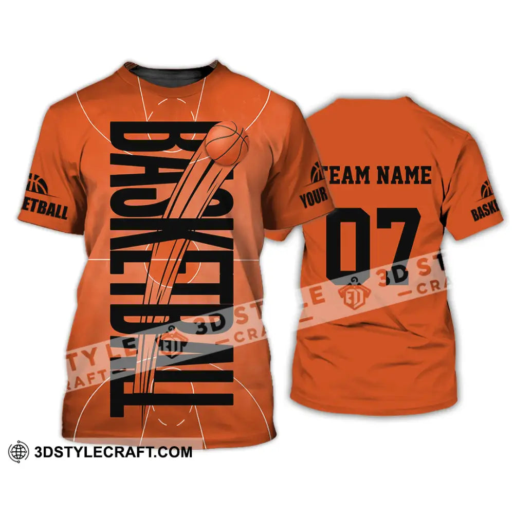 Unisex Shirt - Custom Basketball Orange Shirt T-Shirt / S T-shirt
