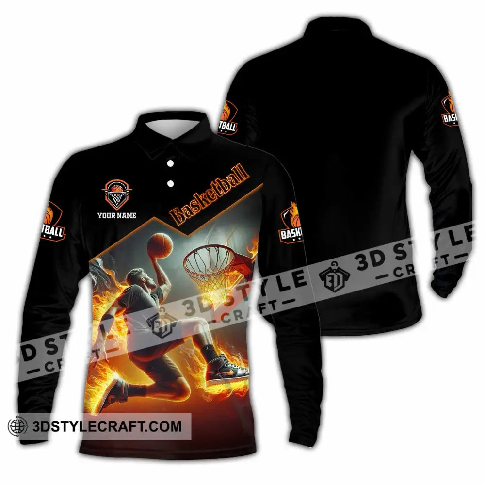 Unisex Shirt - Custom Basketball Player Shirt Long Sleeve Polo / S T-shirt