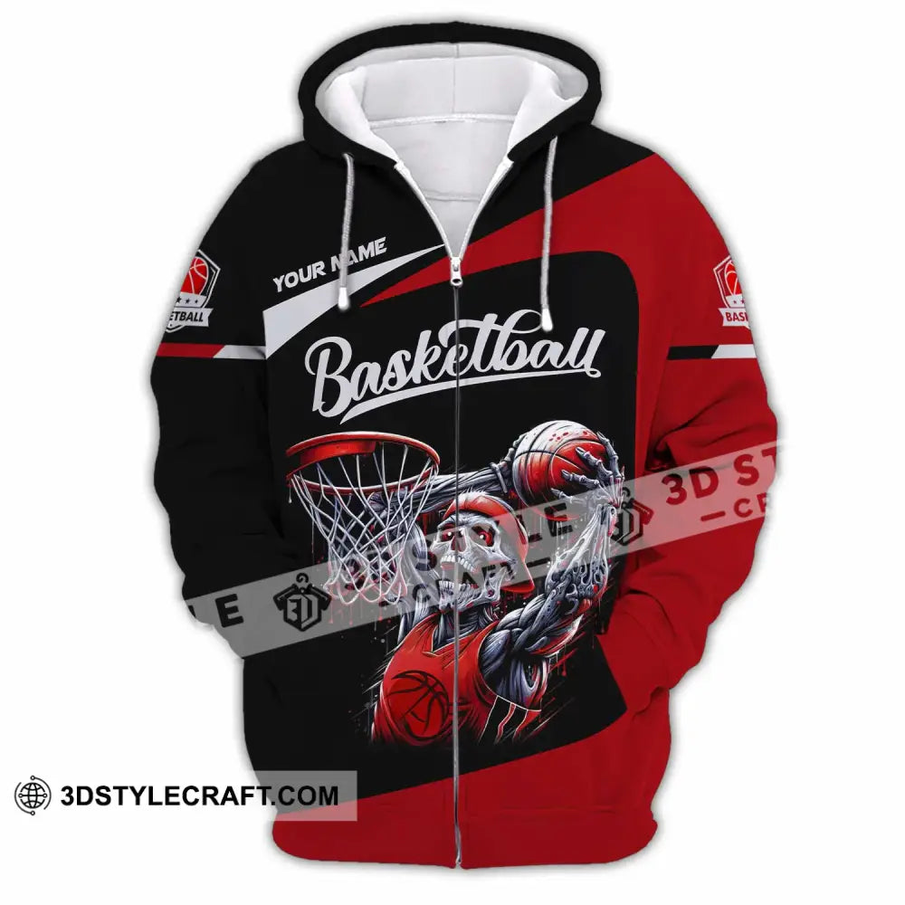 Unisex Shirt - Custom Basketball Sport Shirt Zipper Hoodie / S T-shirt