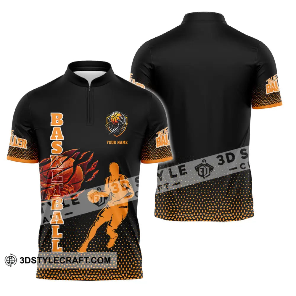 Unisex Shirt Custom Basketball Sport Shirt Zipper Polo Shirt / S T shirt