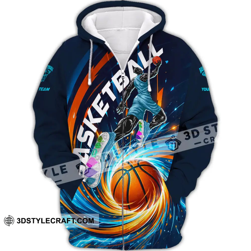 Unisex Shirt - Custom Basketball Shirt - Zipper Hoodie / S - T-shirt