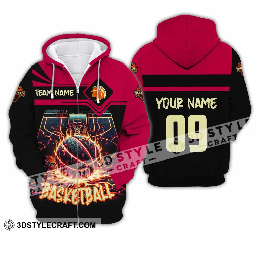Unisex Shirt Custom Basketball Shirt Zipper Hoodie / S T shirt