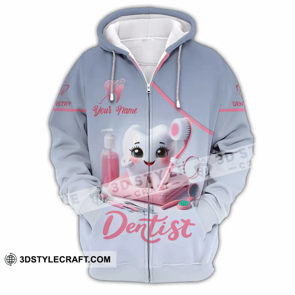 Unisex Shirt - Custom Beautiful Dentist Shirt Zipper Hoodie / S T-shirt