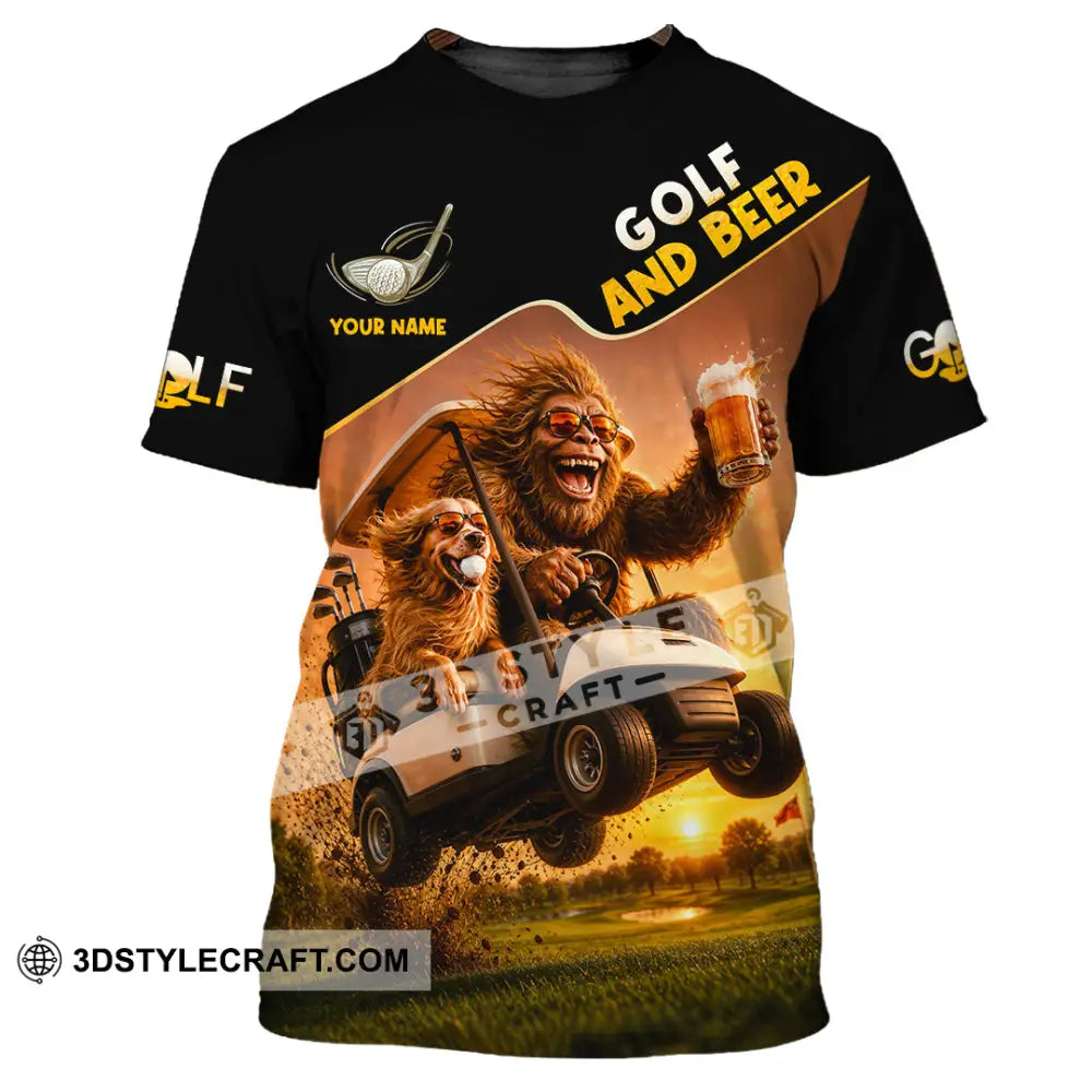 Unisex Shirt - Custom Beer And Golf Shirt - T-Shirt / S - T-shirt