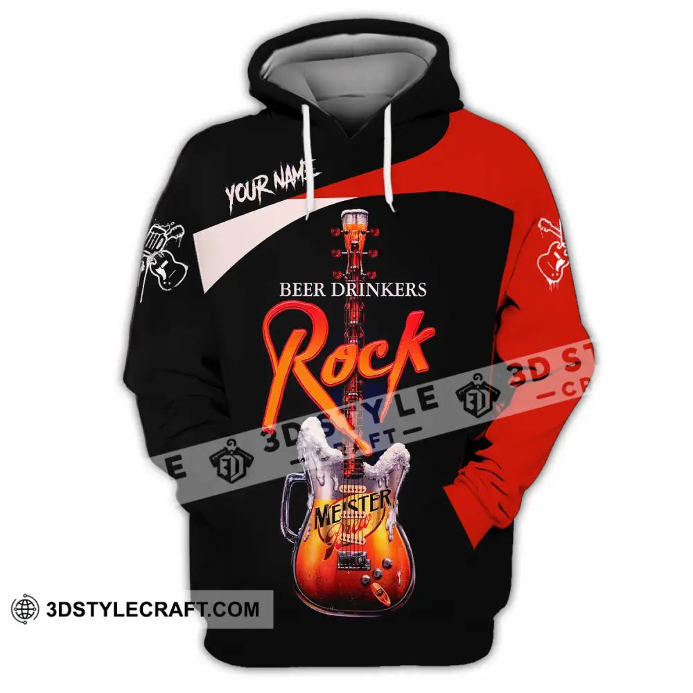 Unisex Shirt - Custom Beer Drinkers And Rock 3D Shirt Hoodie / S T-shirt