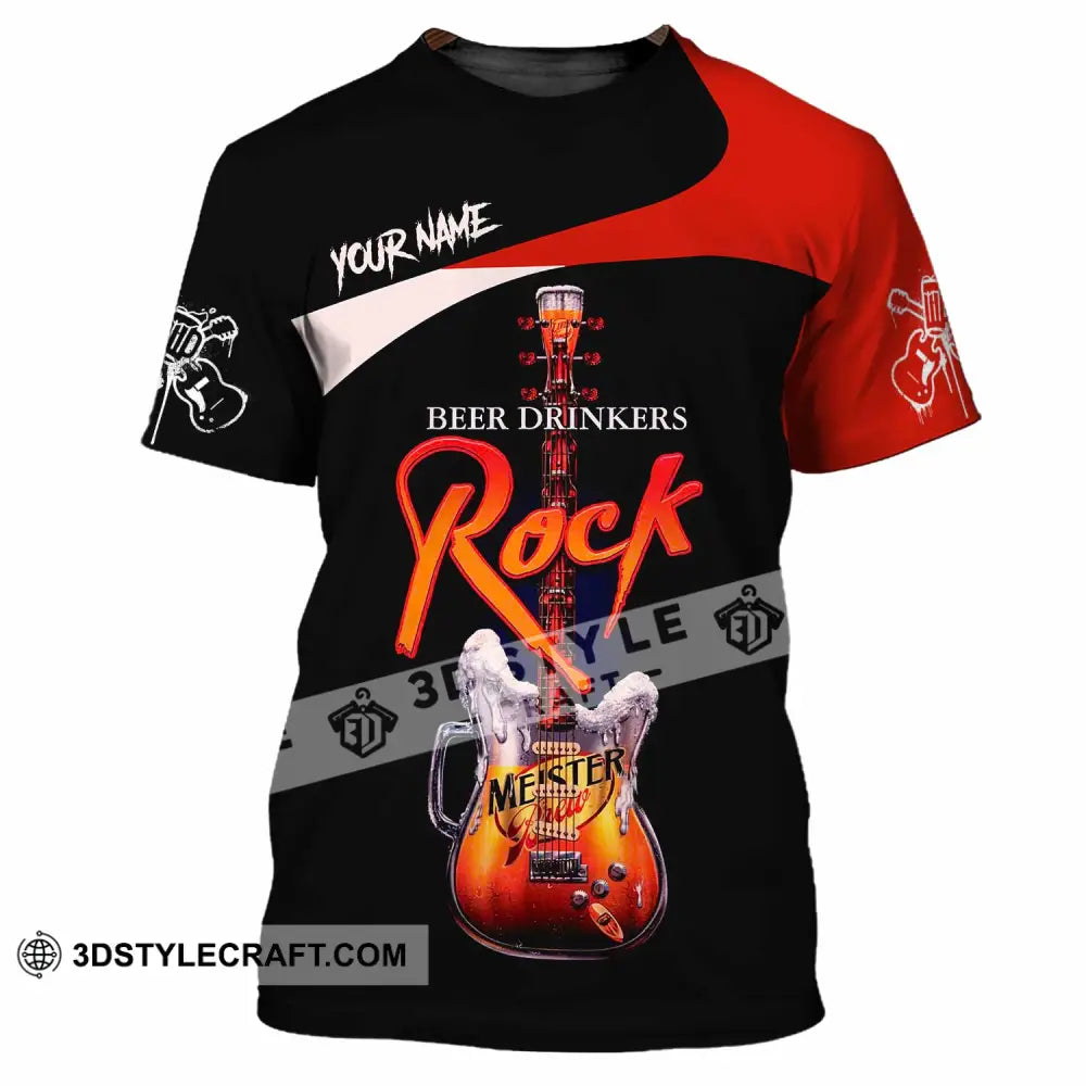 Unisex Shirt - Custom Beer Drinkers And Rock 3D Shirt T-Shirt / S T-shirt