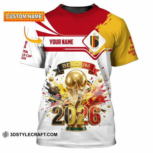 Unisex Shirt - Custom Belgium World Cup 2026 3D Shirt - T-shirt