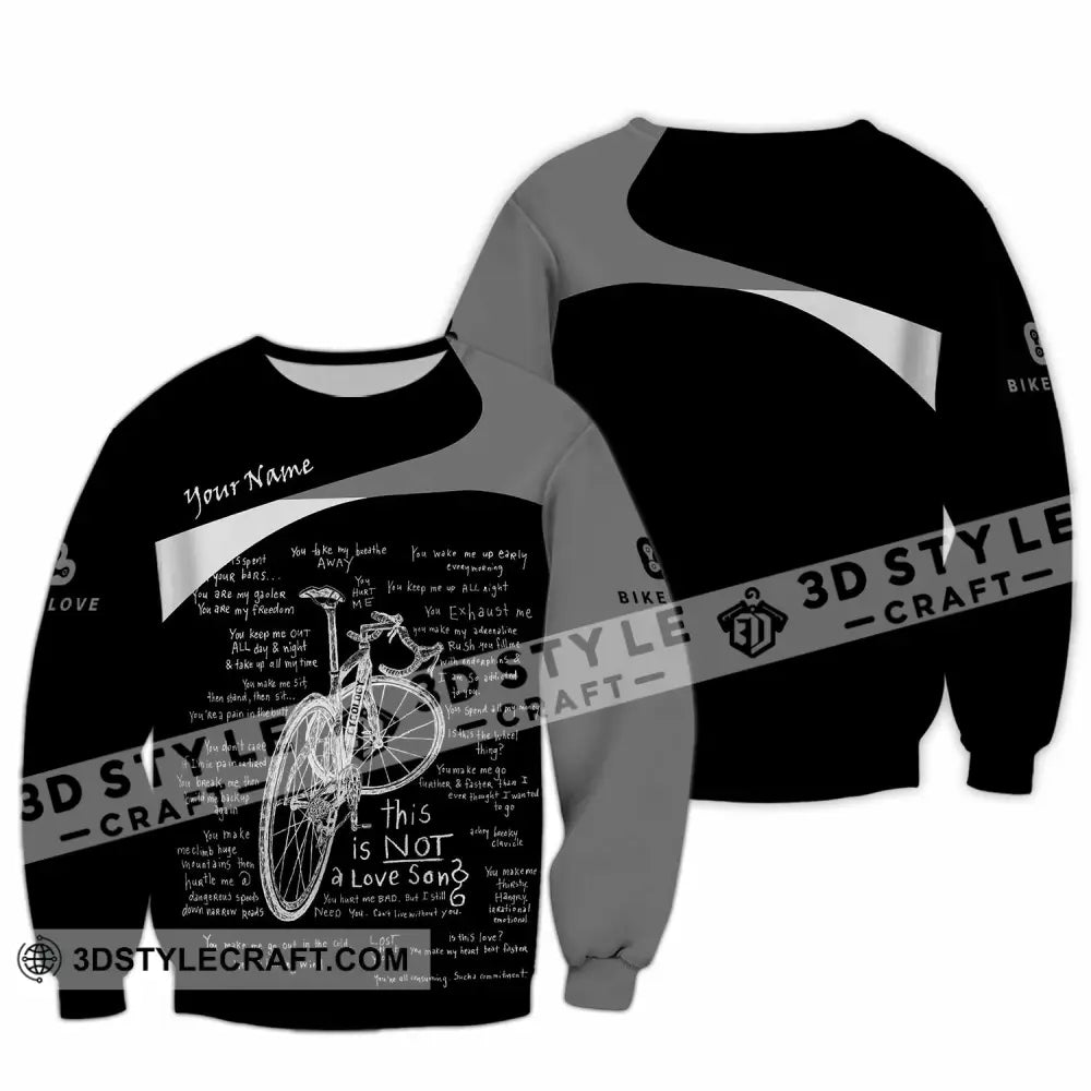 Unisex Shirt - Custom Bike Love 3D Shirt - Long Sleeve / S - T-shirt