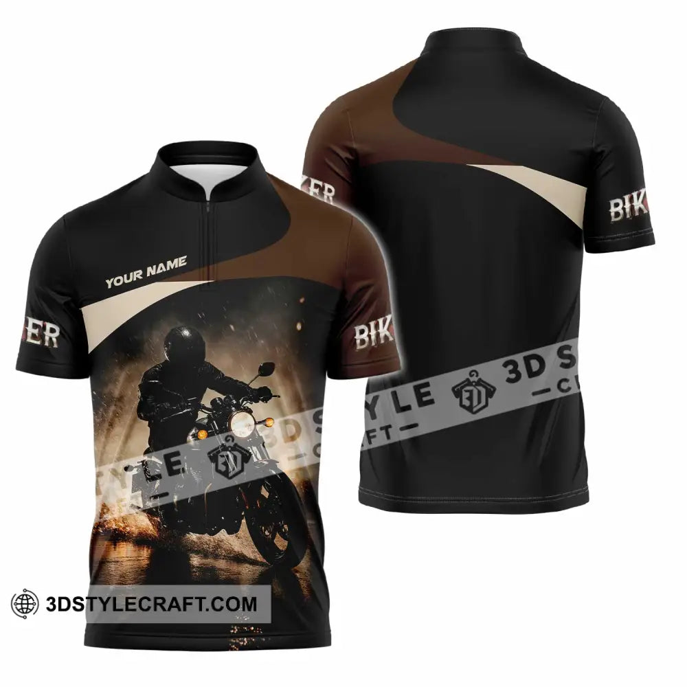 Unisex Shirt - Custom Biker 2026 3D Shirt - Zipper Polo Shirt / S - T-shirt