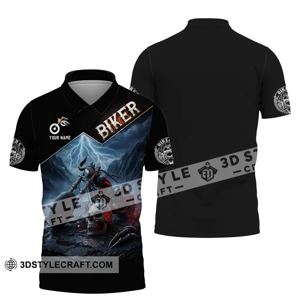 Unisex Shirt - Custom Biker 3D Shirt Polo Shirt / S T-shirt