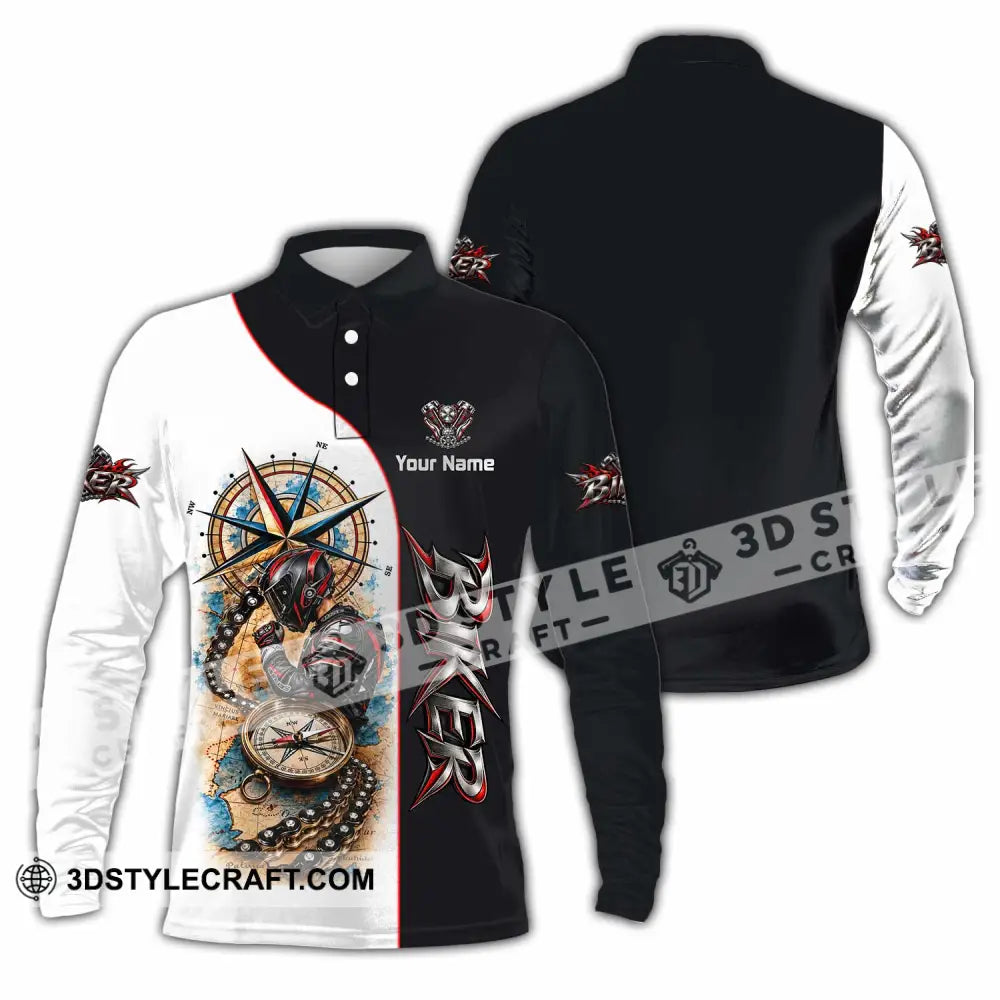 Unisex Shirt - Custom Biker Shirt - Long Sleeve Polo / S - T-shirt