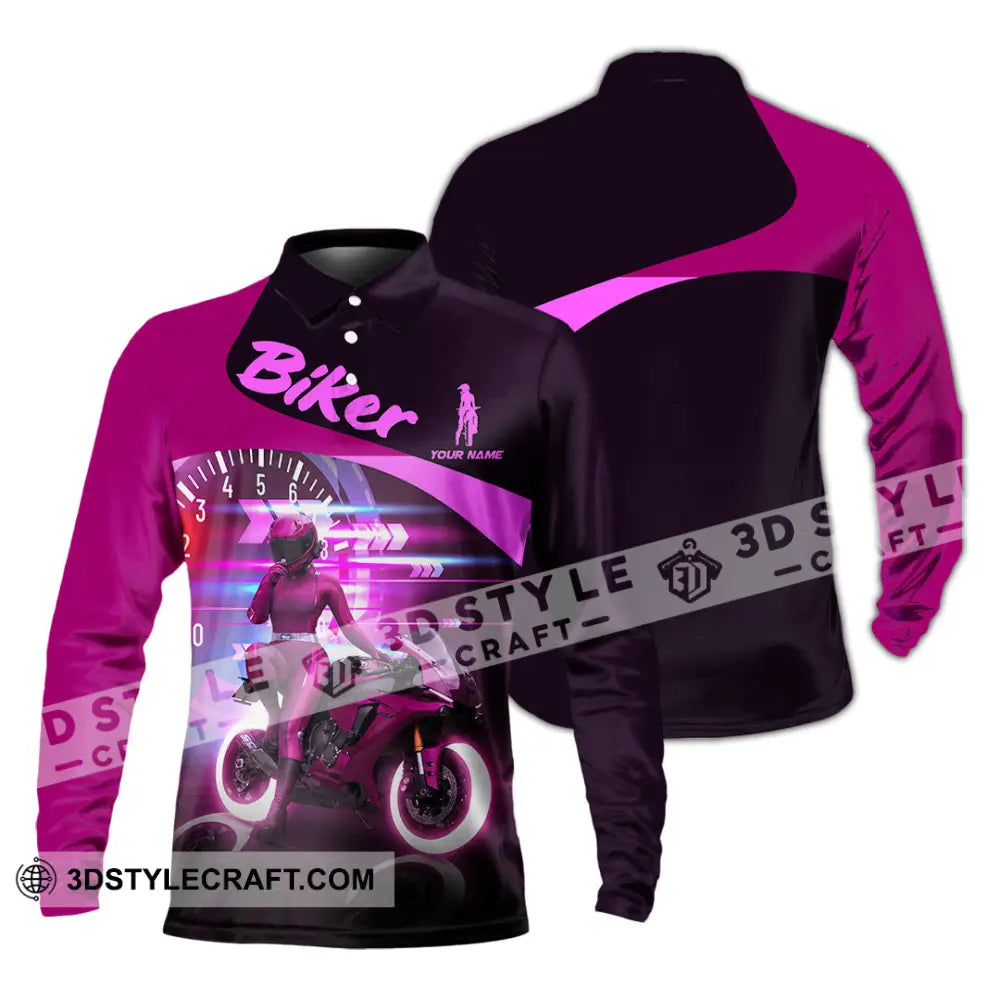 Unisex Shirt - Custom Biker Shirt - Long Sleeve Polo / S - T-shirt