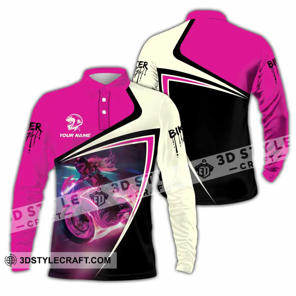 Unisex Shirt - Custom Biker Shirt - Long Sleeve Polo / S - T-shirt
