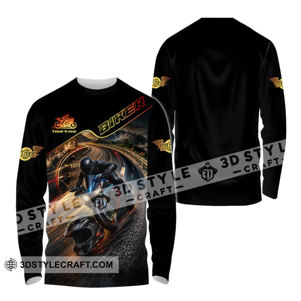 Unisex Shirt - Custom Biker Shirt - Long Sleeve Shirt / S - T-shirt