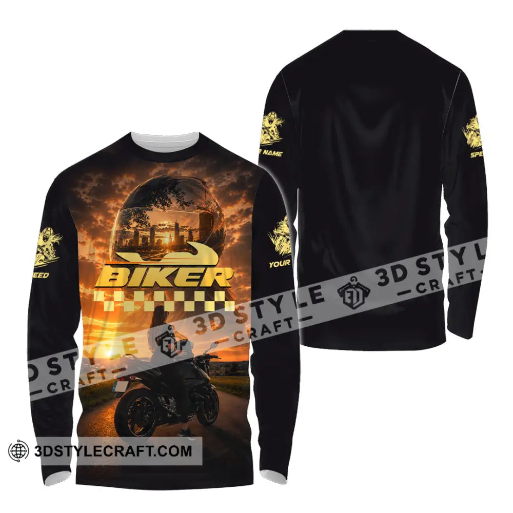 Unisex Shirt - Custom Biker Shirt - Long Sleeve Shirt / S - T-shirt