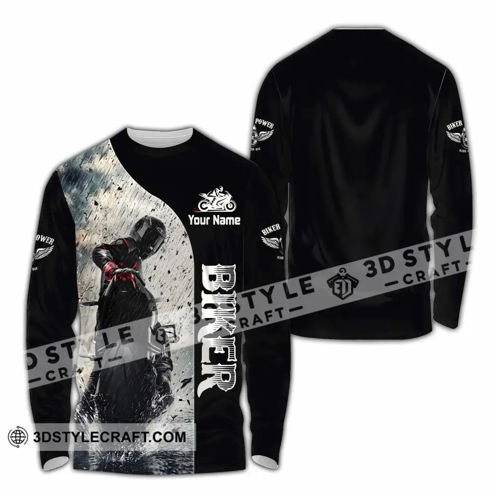Unisex Shirt - Custom Biker Shirt - Long Sleeve Shirt / S - T-shirt