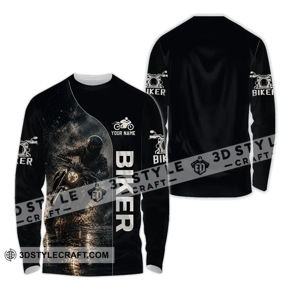 Unisex Shirt - Custom Biker Shirt - Long Sleeve Shirt / S - T-shirt