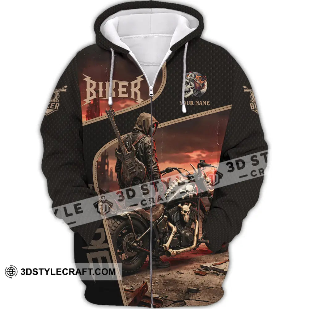 Unisex Shirt - Custom Biker Shirt - Zipper Hoodie / S - T-shirt