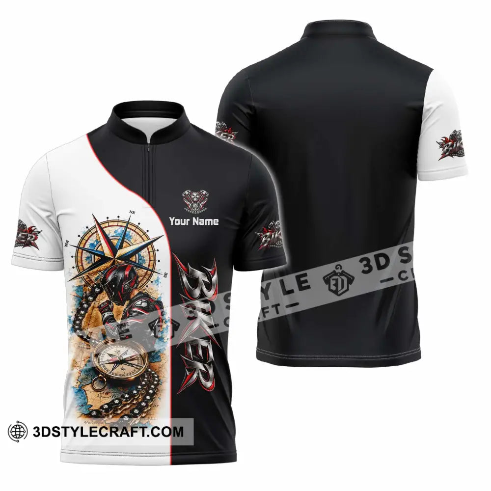 Unisex Shirt - Custom Biker Shirt - Zipper Polo Shirt / S - T-shirt