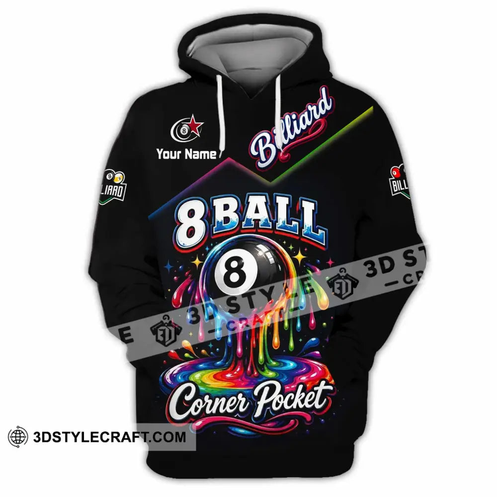 Unisex Shirt - Custom Billiard 8 Ball Shirt - Hoodie / S - T-shirt