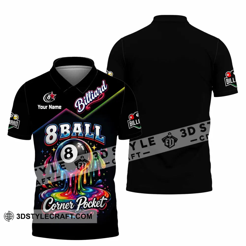 Unisex Shirt - Custom Billiard 8 Ball Shirt - Polo Shirt / S - T-shirt