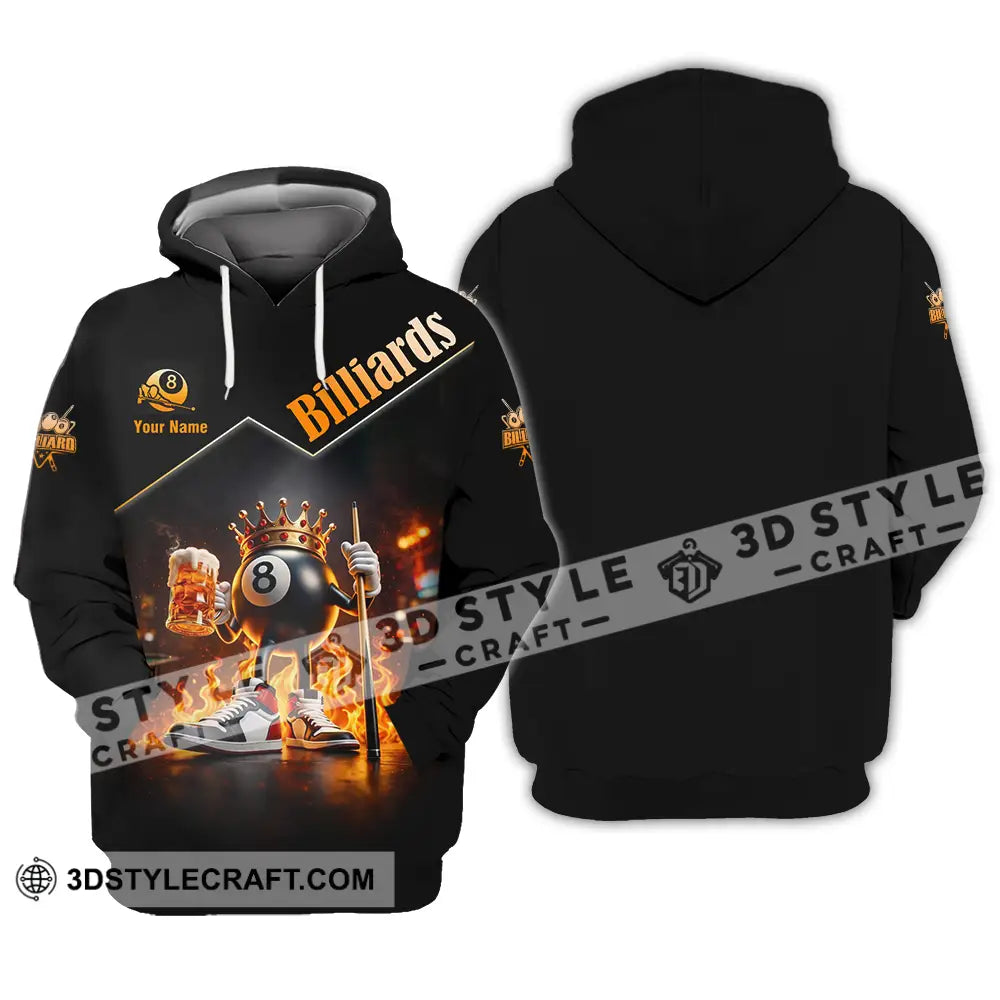 Unisex Shirt - Custom Billiards Lover 3D Shirt Hoodie / S T-shirt