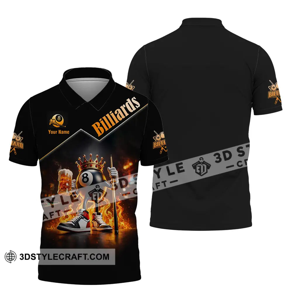 Unisex Shirt - Custom Billiards Lover 3D Shirt Polo Shirt / S T-shirt