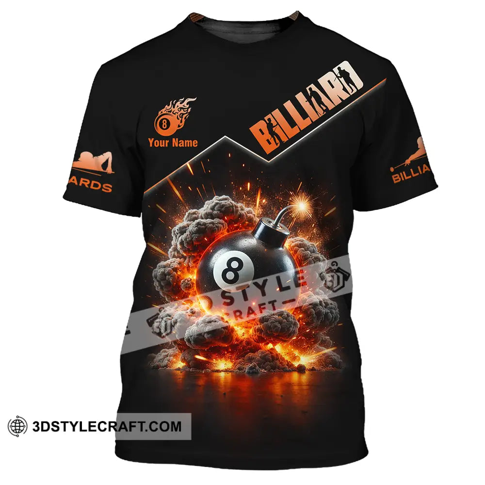 Unisex Shirt - Custom Billiards Lover 3D Shirt T-Shirt / S T-shirt
