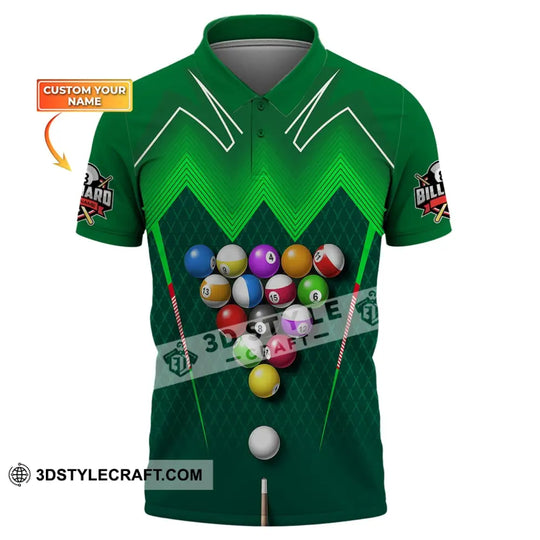 Unisex Shirt, Custom Billiards Polo Shirt, Billiards T-shirt, Billiards Shirt, Shirt For Billiards Lovers style option 1