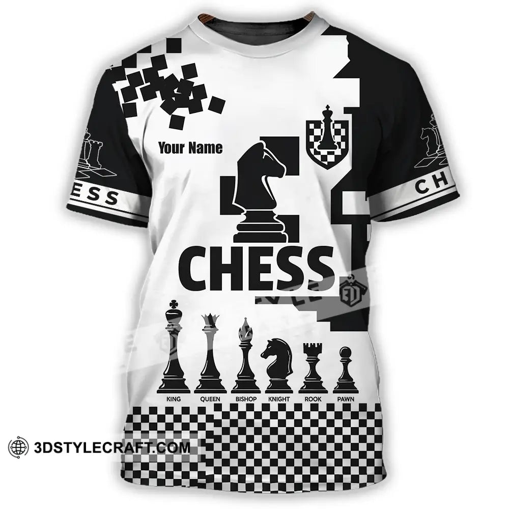 Unisex Shirt - Custom Black And White Chess Chess Player Sporty Shirt T-Shirt / S T-shirt