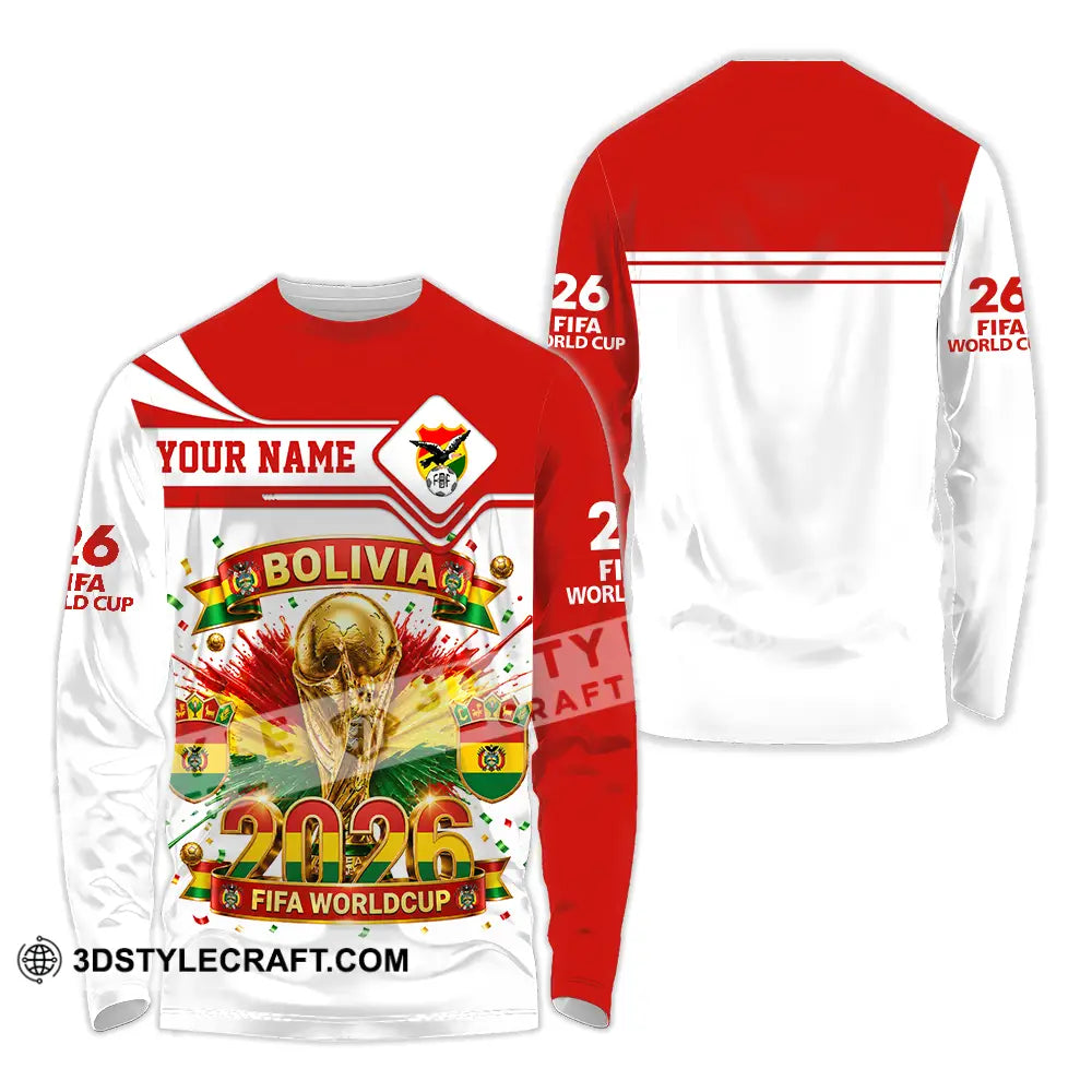 Unisex Shirt - Custom Bolivia World Cup 2026 Shirt - Long Sleeve Shirt / S - T-shirt