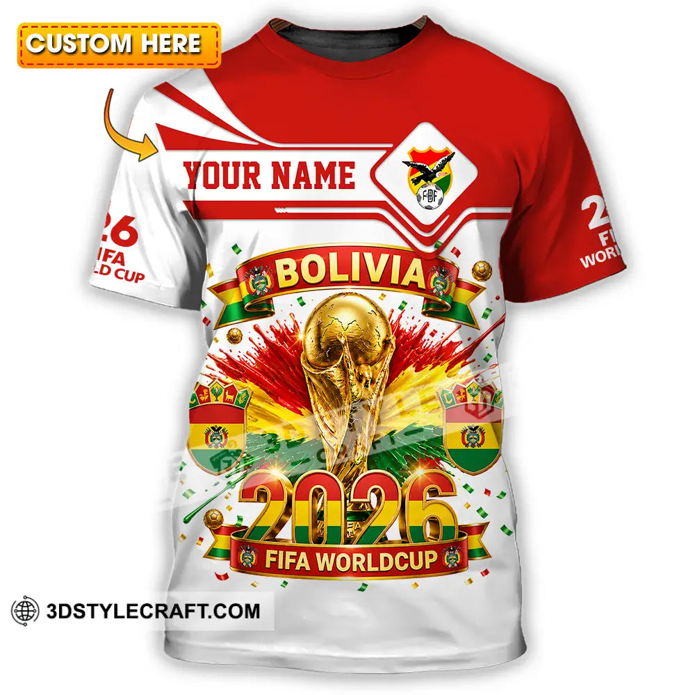 Unisex Shirt - Custom Bolivia World Cup 2026 Shirt - T-shirt