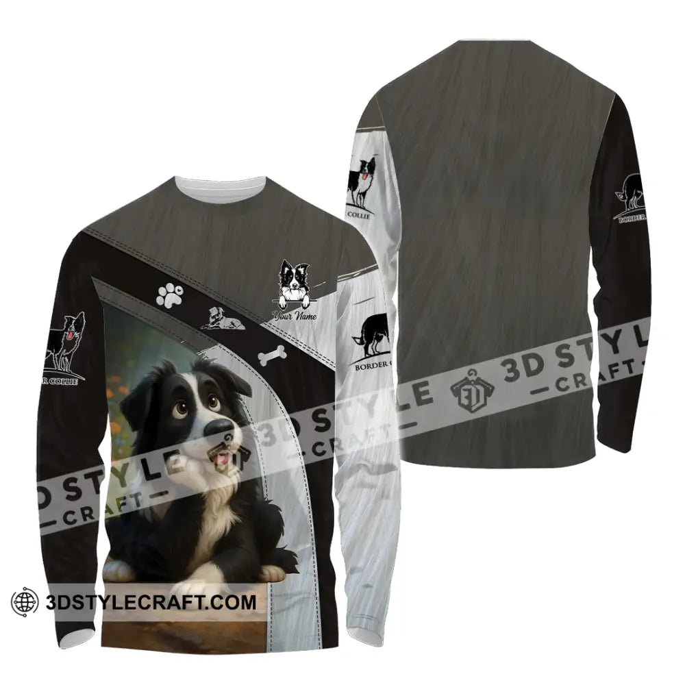 Unisex Shirt - Custom Border Collie Shirt Long Sleeve Shirt / S T-shirt