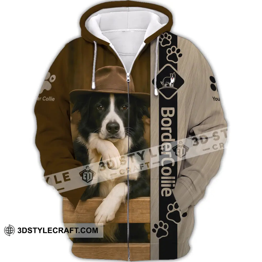 Unisex Shirt - Custom Border Collie Shirt Zipper Hoodie / S T-shirt